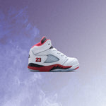 Air Jordan 5 Retro OG Fire Red 'Black Tongue' (TD) - White/Fire Red/Black
