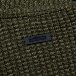 Heavy Waffle Cardigan - Military