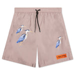 Nylon Printed Swimshorts - Taupe Herons