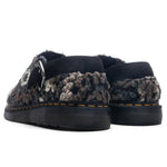 Isham Crochet Wool Suede Mules - Black