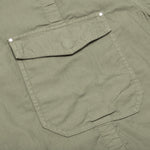 Cotton Poplin Frame Snap Overshirt - Olive