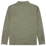 Cotton Poplin Frame Snap Overshirt - Olive