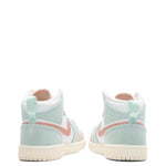 Air Jordan 1 Mid SE (PS) - White/Pink Oxford/Jade Ice