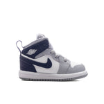 Jordan 1 Mid (TD) - White/Midnight Navy/Wolf Grey