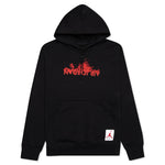 AJ4 FLC Pullover Hoodie - Black/University Red