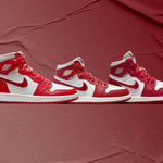 Women's Air Jordan 1 Retro High OG 'Varsity Red' - Light Iron Ore/Varsity Red/Sail