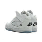 Air Jordan 5 Retro 'White Metallic' (PS) - White/Black/Metallic Silver
