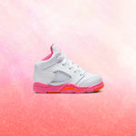 Jordan 5 Retro (TD) - White/Pinksicle/Safety Orange