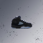 Air Jordan 5 Retro OG 'Black Metallic Reimagined' (TD) - Black/White/Metallic Silver/Fire Red