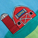 Farm Landscape Button Up - Blue