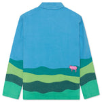 Farm Landscape Button Up - Blue