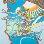 Grateful Dead Surf Skeleton Crew Tee - Blue Haze
