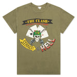 The Clash Straight To Hell Crew Tee - Army Fade