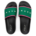 Rubber Slide - Garden Green/Fuchsia/Silk White