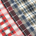 7 Cuts Wide Flannel Shirt - Cyan/Black