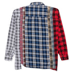 7 Cuts Wide Flannel Shirt - Red/Multi