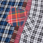 7 Cuts Wide Flannel Shirt - Red/Multi