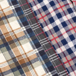 7 Cuts Wide Flannel Shirt - Stone/White
