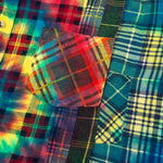 7 Cuts Wide Flannel Shirt - Tie Dye