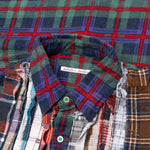 Ribbon Wide Flannel Shirt - Purple/Red