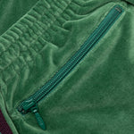 Velour Narrow Track Pant - Green