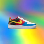Nike x UNO Air Force 1 LV8 (GS) - White/Yellow Zest/University Red