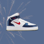 Air Force 1 Mid QS "Independence Day" - White/University Red/Midnight Navy