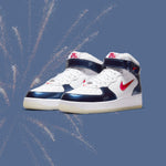 Air Force 1 Mid QS "Independence Day" - White/University Red/Midnight Navy