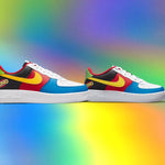 Nike x UNO Air Force 1 LV8 (GS) - White/Yellow Zest/University Red