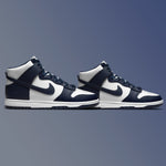 Dunk High (GS) - White/Midnight Navy