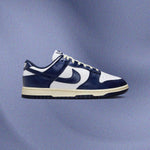 Women's Dunk Low Vintage Navy - White/Midnight Navy/Coconut Milk