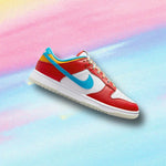 Dunk Low x Lebron James 'Fruity Pebbles' - Habanero Red/Laser Blue