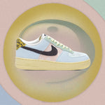 Women's Air Force 1 '07 Celestine Blue and Lemon Wash - Celestine Blue/Off Noir/Arctic Orange
