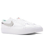 Women's Blazer Low Platform - White/Metallic Silver/Mint Foam