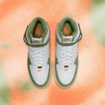 Air Force 1 Mid QS - White/Total Orange/Oil Green