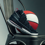 Lebron XVIII - Black/White/University Red