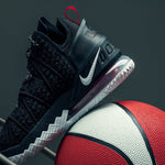 Lebron XVIII - Black/White/University Red