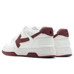 Out of Office Calf Leather - White/Burgundy