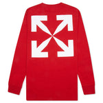 Pascal Print L/S Tee - Red/Light Blue