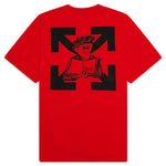 Pencil Arch S/S Over Tee - Red/Black