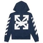 Diag Agreem Slim Zip Hoodie - Dark Blue/White