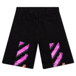 Marker Sweatshorts - Black/Fuchsia