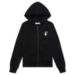 Pascal Arrow Slim Zip Hoodie - Black/White