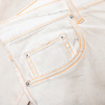 P001 - White Neon Stitch Orange