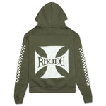 Classic Checkers Graphic Hoodie - Olive