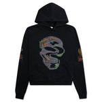 Psychadelic Skull Graphic Hoodie - Black