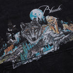 Wolf In Nature Graphic Crewneck - Black