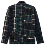 Hank Willis Thomas / Flannel Plaid Mix Blouson - Navy/Green