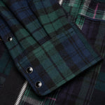 Hank Willis Thomas / Flannel Plaid Mix Blouson - Navy/Green