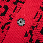 Leopard Cardigan Sweater - Red